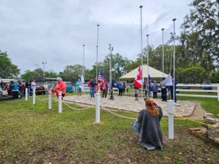 Veterans Tribute Park Ribbon Cutting Ceremony at Holiday RV Park in Leesburg, FL.