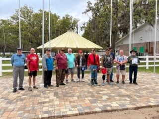 Veterans Tribute Park Ribbon Cutting Ceremony at Holiday RV Park in Leesburg, Fl.