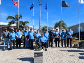 Veterans Club members gather at Veterans Park in The Meadows, a 55+ Tarpon Springs community.
