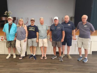 Camelot East staff and residents at a Veterans luncheon in Sarasota, Florida