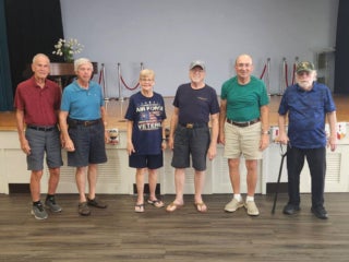 Camelot East staff and residents at a Veterans luncheon in Sarasota, Florida