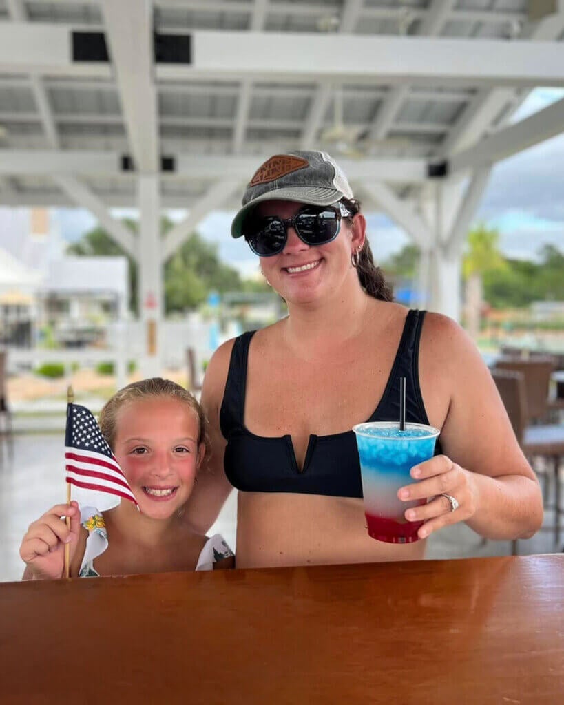 Guest and child at Creekfire RV Resort in Savannah, Georgia
