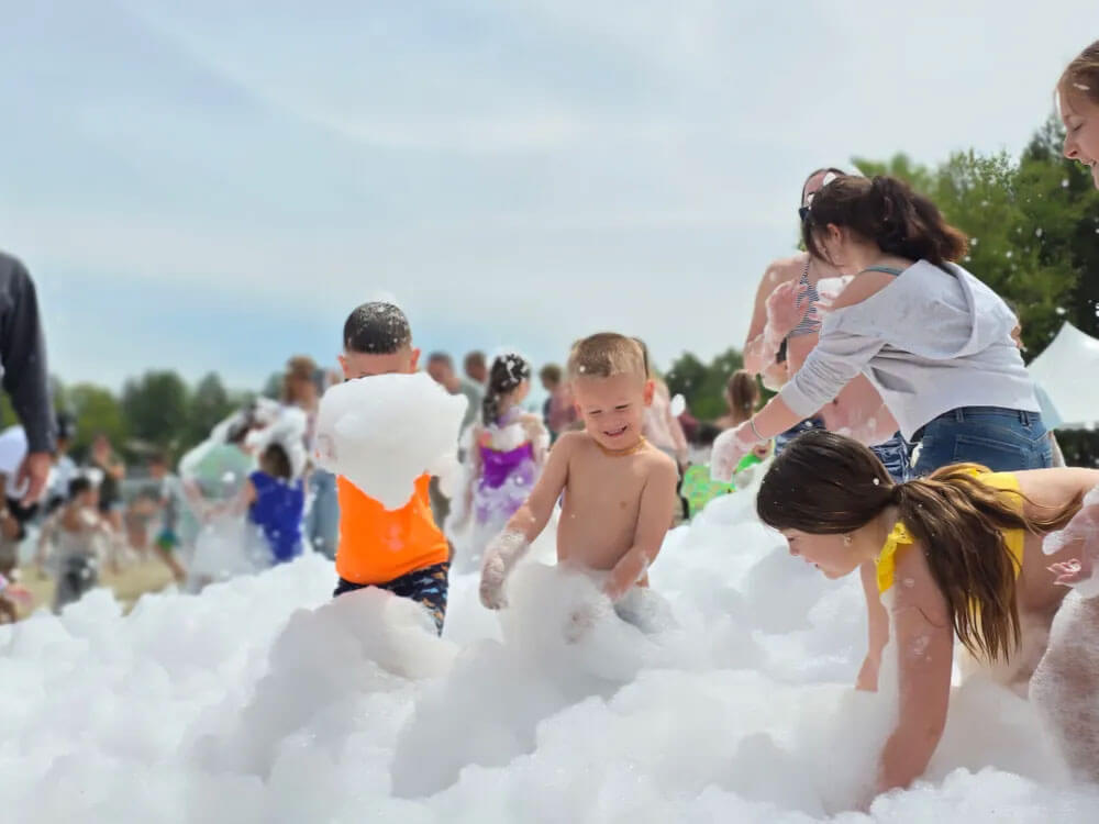 Foam_Party_River_Fitts River (Mayor of Sebago) enjoying the foam beach party!