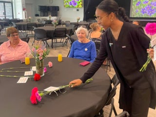 Mother's Day Brunch with Preemptive Health at Rolling Greens Village a 55+ community in Ocala, Florida.