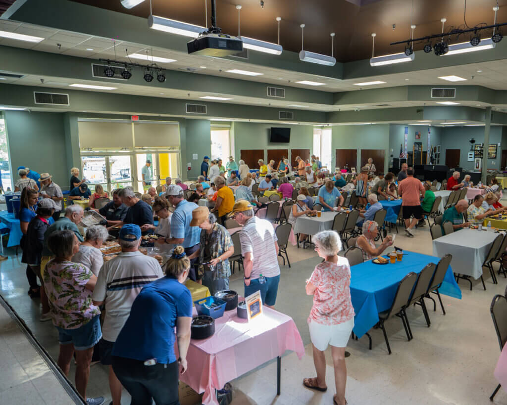 Guests at the Resident Picnic in Cypress Lakes Village in Lakeland, Florida.