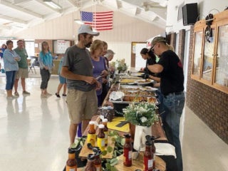 Residents at Strawberry Ridge Village in Valrico, Florida at the Resident Appreciation Luncheon