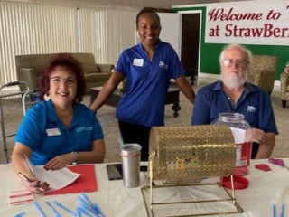 Residents at Strawberry Ridge Village in Valrico, Florida at the Resident Appreciation Luncheon