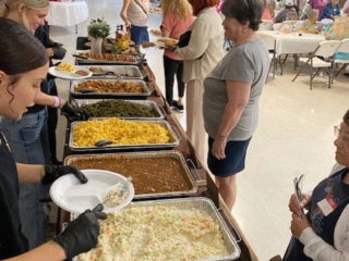 Residents at Strawberry Ridge Village in Valrico, Florida at the Resident Appreciation Luncheon