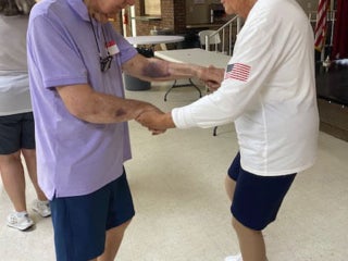 Residents at Strawberry Ridge Village in Valrico, Florida at the Resident Appreciation Luncheon