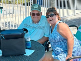 Residents enjoying the Luau Pool Party at The Meadows in Tarpon Springs, Florida