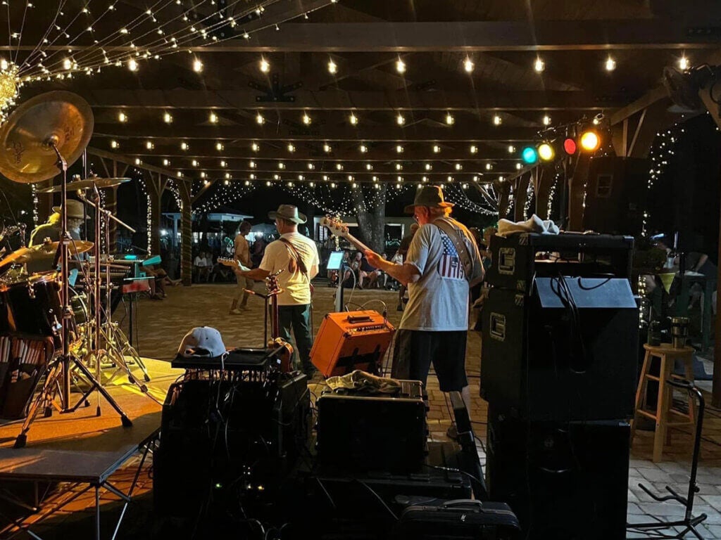 Kickstart band playing a live set at Blueway RV Park in Fort Myers, Florida
