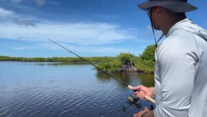 Fishing off the coast of Chokoloskee Island in Florida.