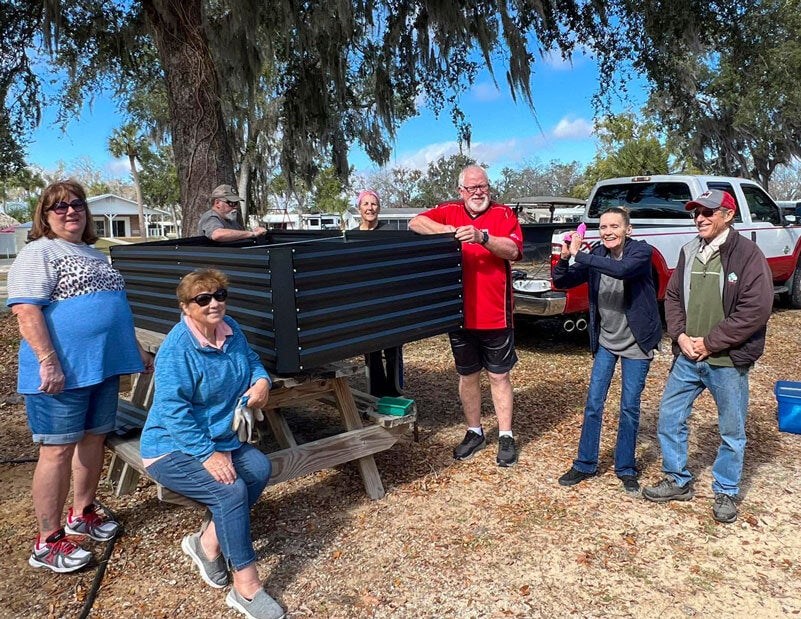 Garden club members at Holiday RV Park in Leesburg, Florida.