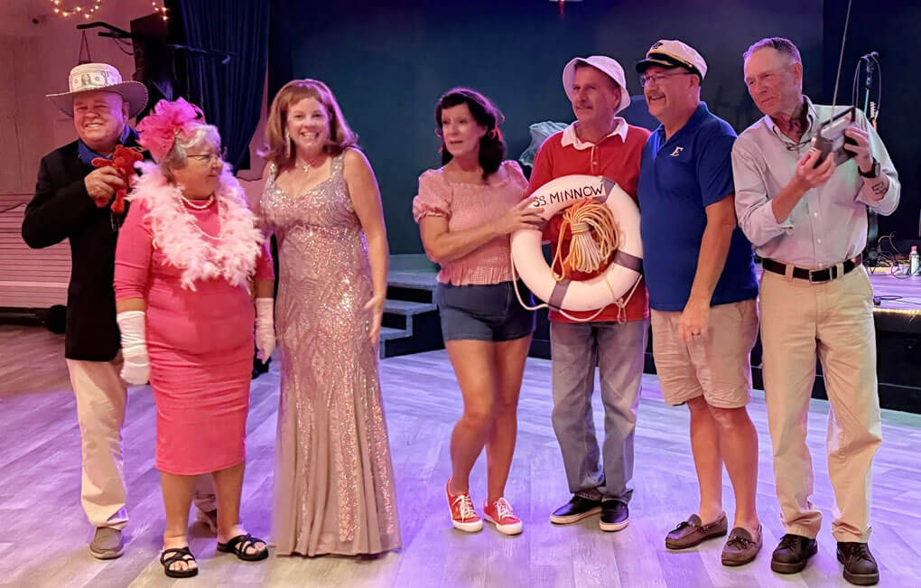 Residents dressed up like the cast of Gilligan's Island for Halloween at Rolling Greens Village.