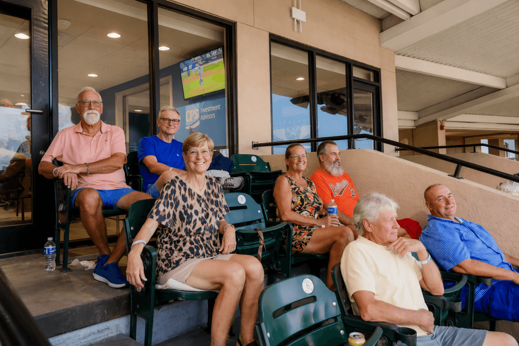 Cypress Lakes Village residents at the Lakeland Tigers baseball game in Florida.
