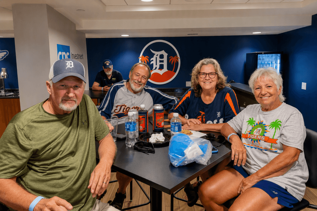 Cypress Lakes Village residents at the Lakeland Tigers baseball game in Florida.