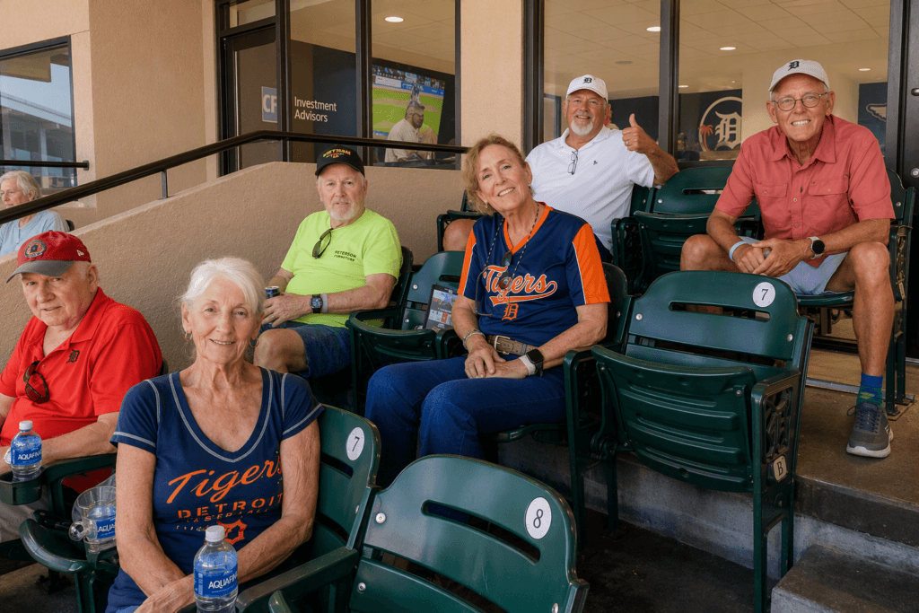 Cypress Lakes Village residents at the Lakeland Tigers baseball game in Florida.
