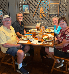 Guest and resident of River Vista RV Park in Ruskin, Florida visit Cracker Barrel