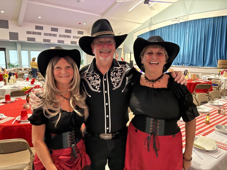 Residents at Camelot Lakes Village in Sarasota, Florida gathered together during the Kick Off Your Boots event.