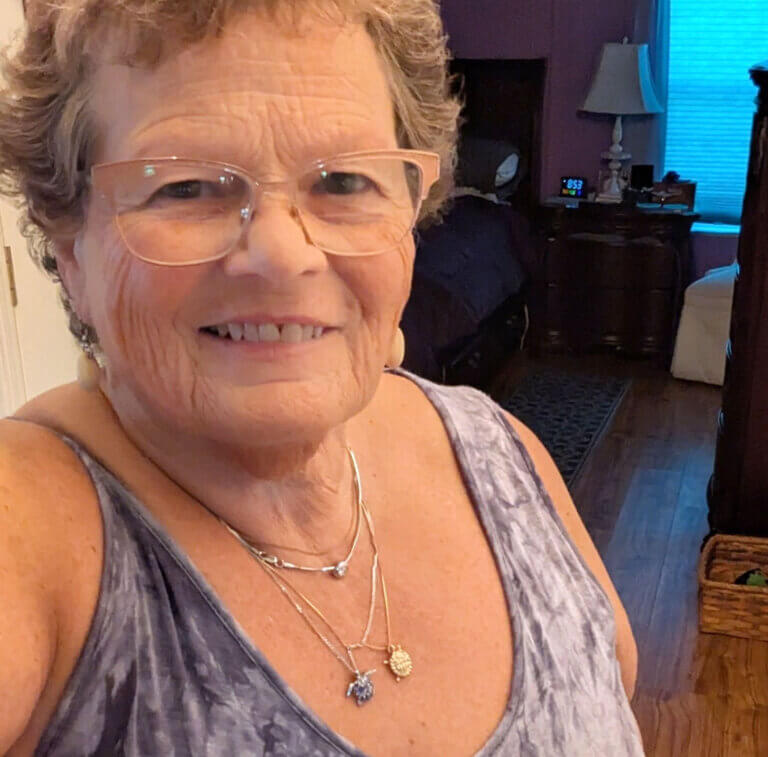 A headshot of Celeste Mastrobuono. A resident at Bear Creek Village in Ormond Beach, Florida