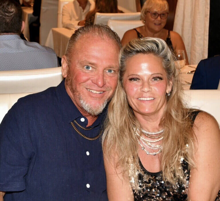 A photo of Julie and Mark Morris. Residents at Jamaica Bay Village in Fort Myers, Florida
