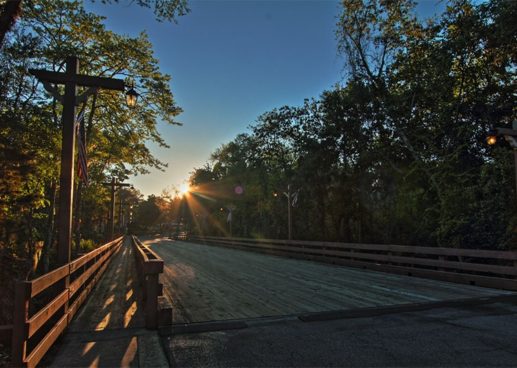 Bear Creek Village Bridge Sunset