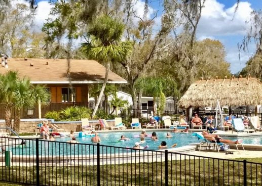 Resort Guests enjoy the Holiday pool