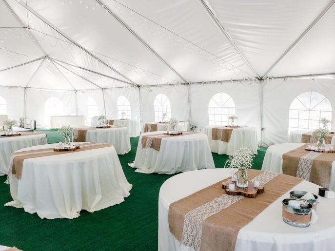 CreekFire wedding tent