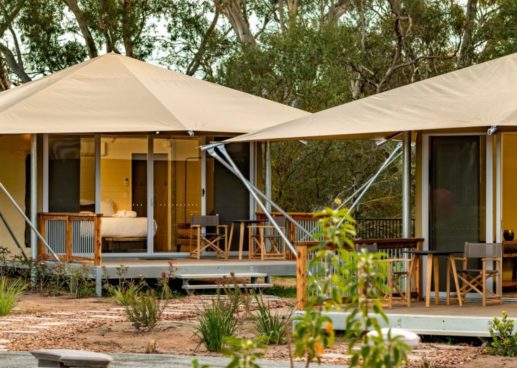Glamping tents exterior