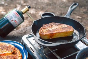 French toast in a skillet