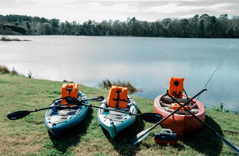 Creekfire kayaks on lake